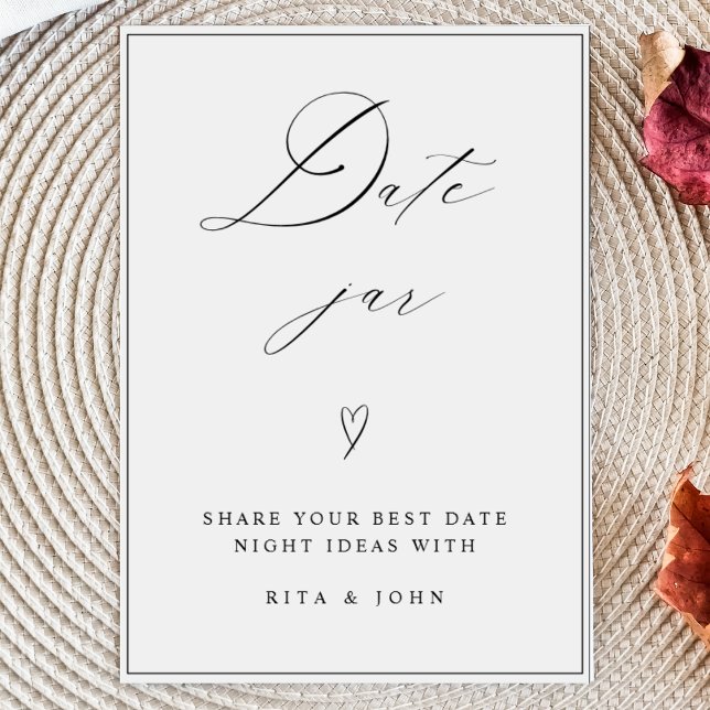 Poster Sinal de Casamento de Jar Ideas com Caligrafia Chi (Criador carregado)