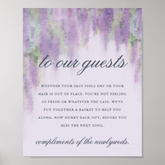 Poster Sinal de casamento de lavanderia sonho de Wisteria
