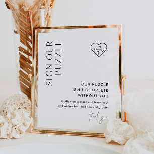 Poster Sinal de Casamento de Livro de Convidado HARLOW Qu