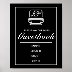 Poster Sinal de Casamento de Livro de Visitas de Fotos Mi
