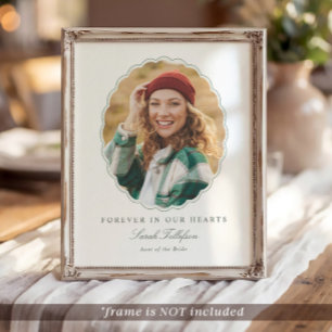 Poster Sinal de Casamento de Memória de Foto Elegante Ver