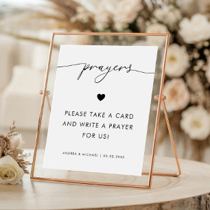 Poster Sinal de Casamento de Orações Modernas para Noiva