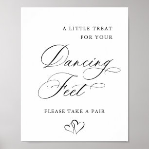 Poster Sinal de Casamento de Tarifa Mínima Elegante e Sim