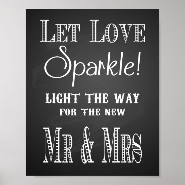Poster Sinal de casamento Deixe o amor brilhar (Frente)