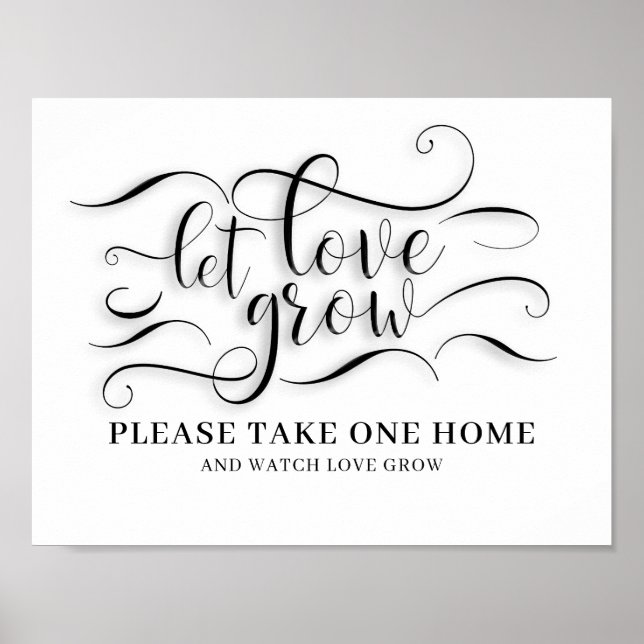 Poster Sinal de casamento Deixe o Amor Crescer (Frente)