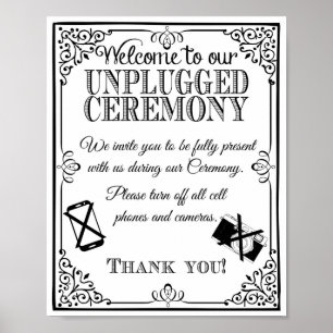 Póster Sinal de casamento desconectado