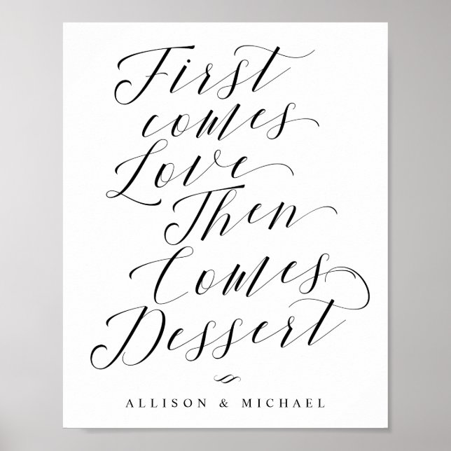 Poster Sinal de Casamento do Bar de Deserto de Amor (Frente)