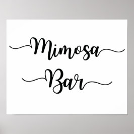 Poster Sinal de Casamento do Bar Mimosa | Caligrafia mode