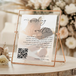 Poster Sinal de Casamento do Código QR do Fundo de Honest
