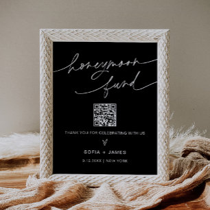 Poster Sinal de Casamento do Fundo NOIR Honeymoon