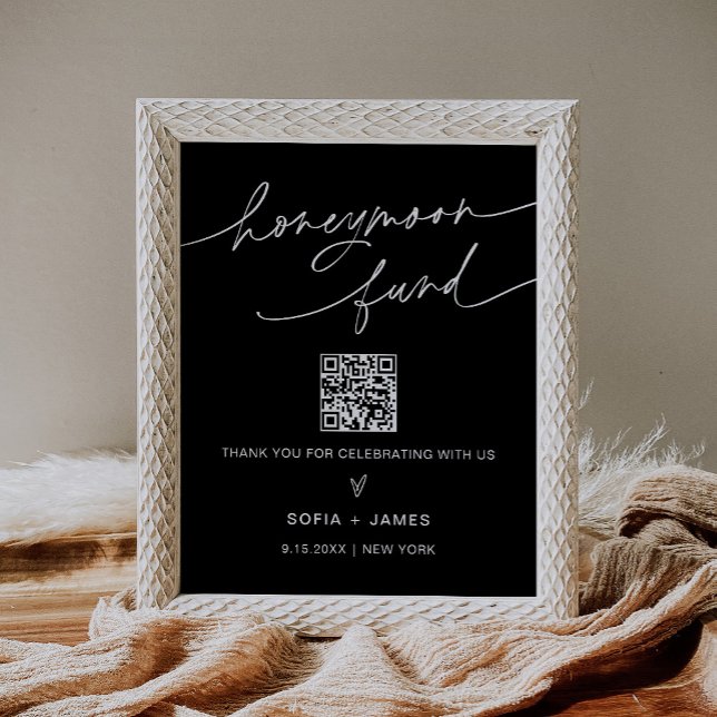 Poster Sinal de Casamento do Fundo NOIR Honeymoon (Criador carregado)