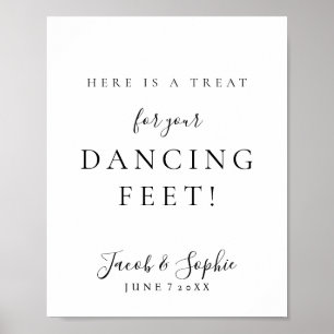 Poster Sinal de casamento do Mordern Dancing pés
