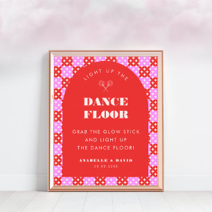 Poster Sinal de Casamento do Piso de Dança do Meio século