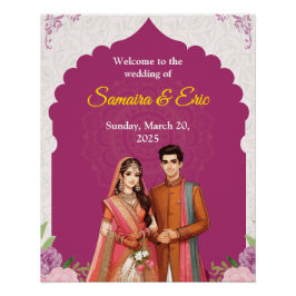 Póster Sinal de Casamento Editável