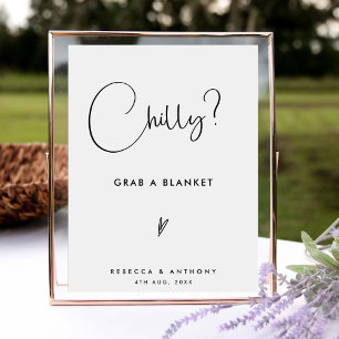 Poster Sinal de Casamento em Aberto de Script Elegante Mo