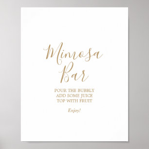 Poster Sinal de Casamento em Barra de Mimosa com Caligraf