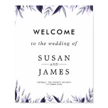 Sinal de Casamento Floral Dusty Botânica