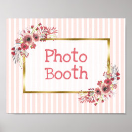 Póster Sinal de Casamento Foto Booth Aparência de Quadro 