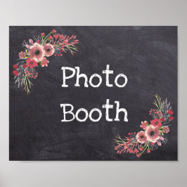 Poster Sinal de Casamento Foto Booth Quadro Negro Olhar
