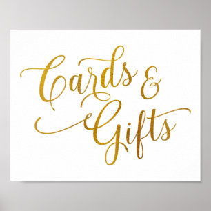 Póster Sinal De Casamento Gold Foil (Faux) - Tipografia E