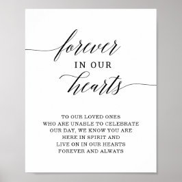 Poster Sinal de casamento memorial para sempre em nossos 