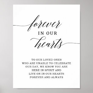 Poster Sinal de casamento memorial para sempre em nossos