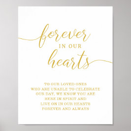 Poster Sinal de casamento memorial para sempre em nossos 