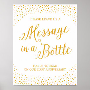 Poster Sinal de Casamento - Mensagem em um Sinal de Confe
