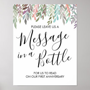 Poster Sinal de Casamento - Mensagem num Sinal de Gelado