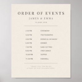 Poster Sinal de Casamento Minimalista | Bege Suave
