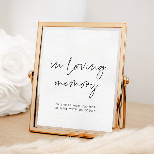 Poster Sinal de casamento minimalista moderno em memória