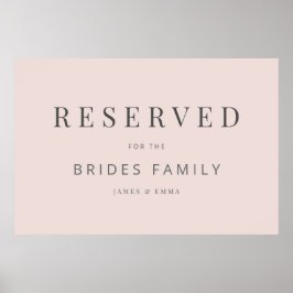 Poster Sinal de Casamento Minimalista Rosa Quente