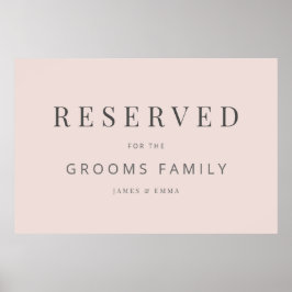 Poster Sinal de Casamento Minimalista Rosa Quente