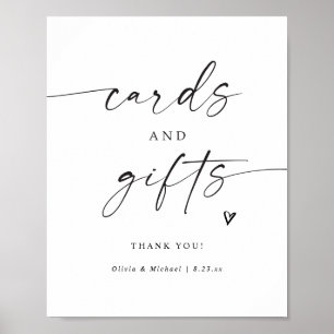 Poster Sinal de Casamento Moderno com Letra Manuscrita pa