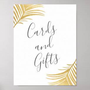 Poster Sinal de Casamento na Praia com Presentes e Cartõe