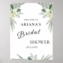 Poster Sinal de Casamento no inverno Floral Russo