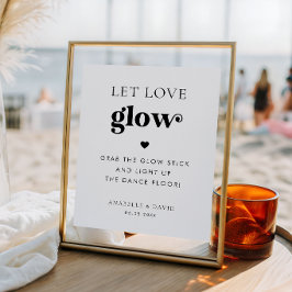 Poster Sinal de Casamento para a Pista de Dança com Luzes