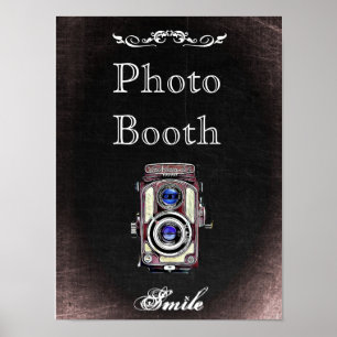 Poster Sinal de Casamento para Cabine de Fotos, estilo qu