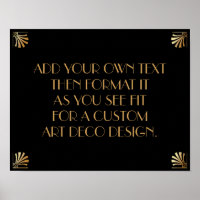 Sinal de Casamento Personalizado Art Deco Ouro Pre