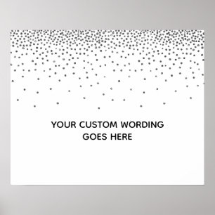Poster Sinal de Casamento Personalizado do Vazio Silver C