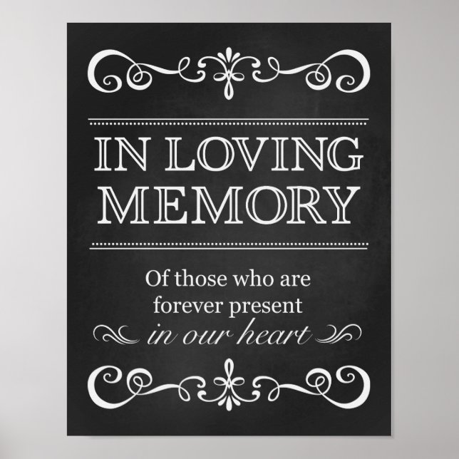 Poster Sinal de Casamento – Placa de Lousa Em Memória Car (Frente)