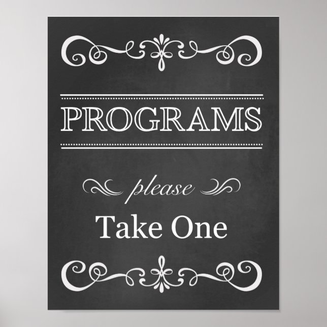 Póster Sinal de Casamento – Quadro de Giz do Programa de  (Frente)