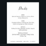 Poster Sinal de Casamento Rústico do Cardápio de Bebidas<br><div class="desc">Este elegante letreiro de casamento para bebidas informa aos convidados qual é o menu do bar. Ele apresenta caligrafia manuscrita rústica e preta e tipografia limpa para um visual moderno e minimalista. Projetado para combinar com a nossa elegante coleção de casamento Natasha. Certifique-se de navegar pelos outros itens desta coleção...</div>