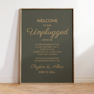 Poster Sinal de Casamento sem Fones de Ouvido em Letra El