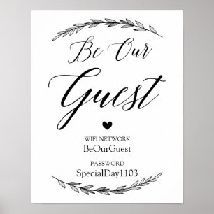 Póster Sinal De Casamento - Senha Wifi - Sinal De Casamen