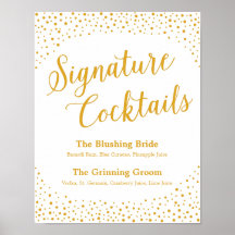 Sinal de Casamento - Signature Cocktail Confetti S