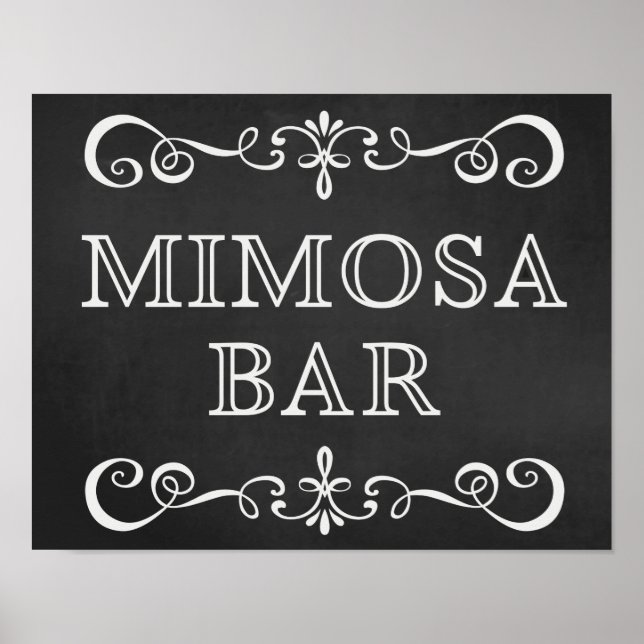 Póster Sinal de Casamento - Sinal de Bar Mimosa Sinal de  (Frente)