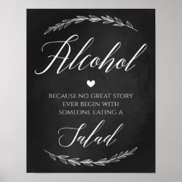 Poster Sinal de Casamento - Sinal de Chalkboard de Casame