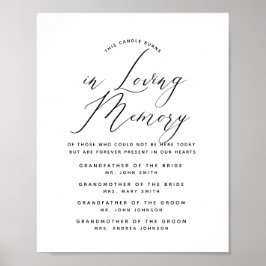 Poster Sinal de casamento tipografia em memória amorosa m