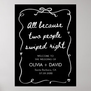Poster Sinal de Casamento 'Tudo Porque Duas Pessoas Deram